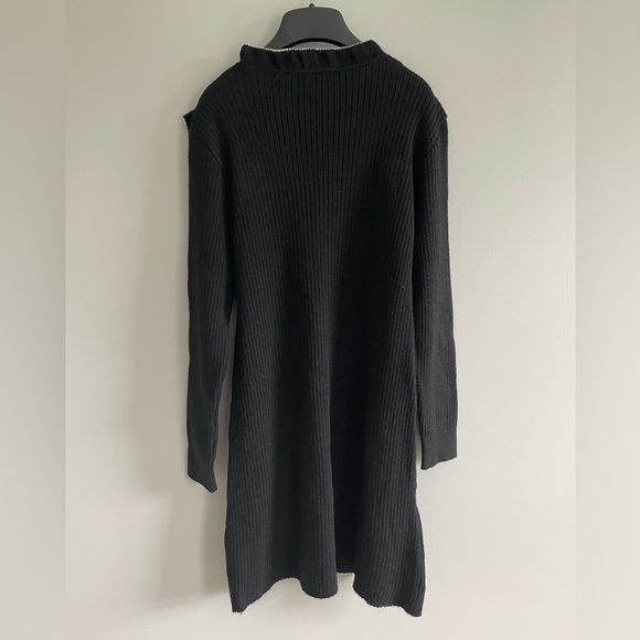 ZARA WOMEN’S SWEATER BOW MINI DRESS SIZE L - Picture 4 of 8